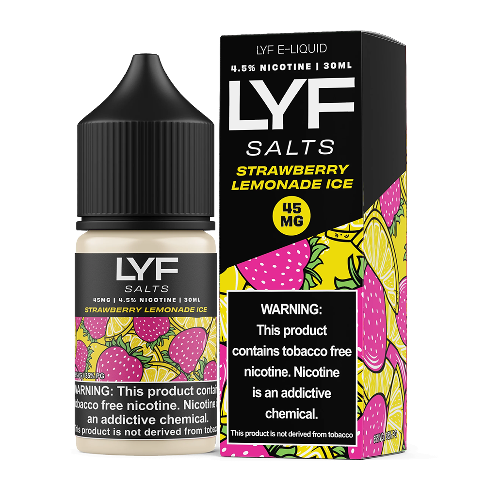 Strawberry Lemonade Ice | Lyf Salts | 30mL 45 bottle with packaging