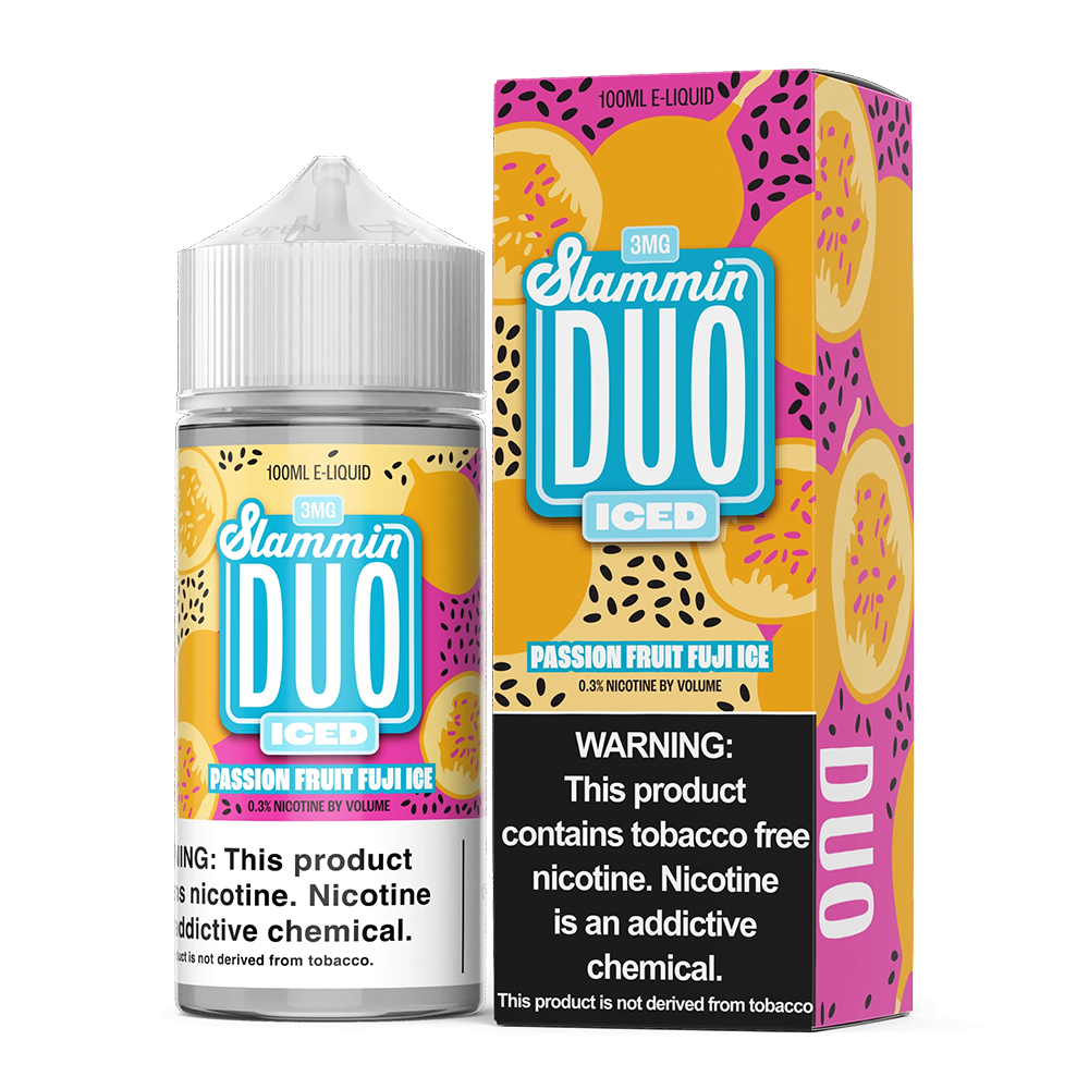 Passionfruit Fuji Ice | Slammin Duo | 100mL 3mg bottle with packaging