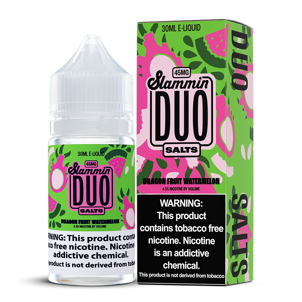 Dragonfruit Watermelon | Slammin Duo Salts | 30mL 45mg bottle with packaging