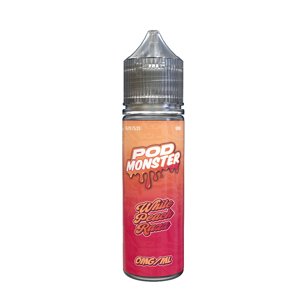 White Peach Razz | Pod Monster | 60mL 0mg bottle