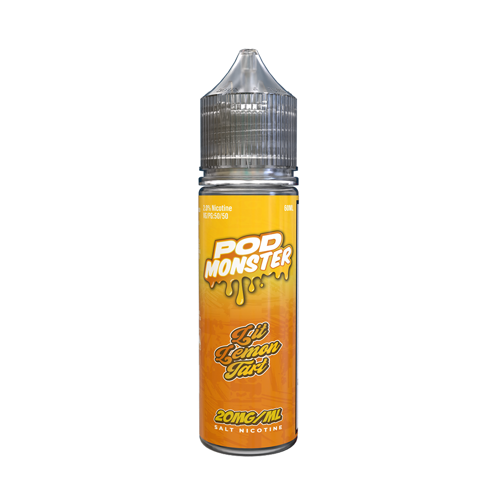 Lit Lemon Tart | Pod Monster Salts | 60mL 20mg bottle