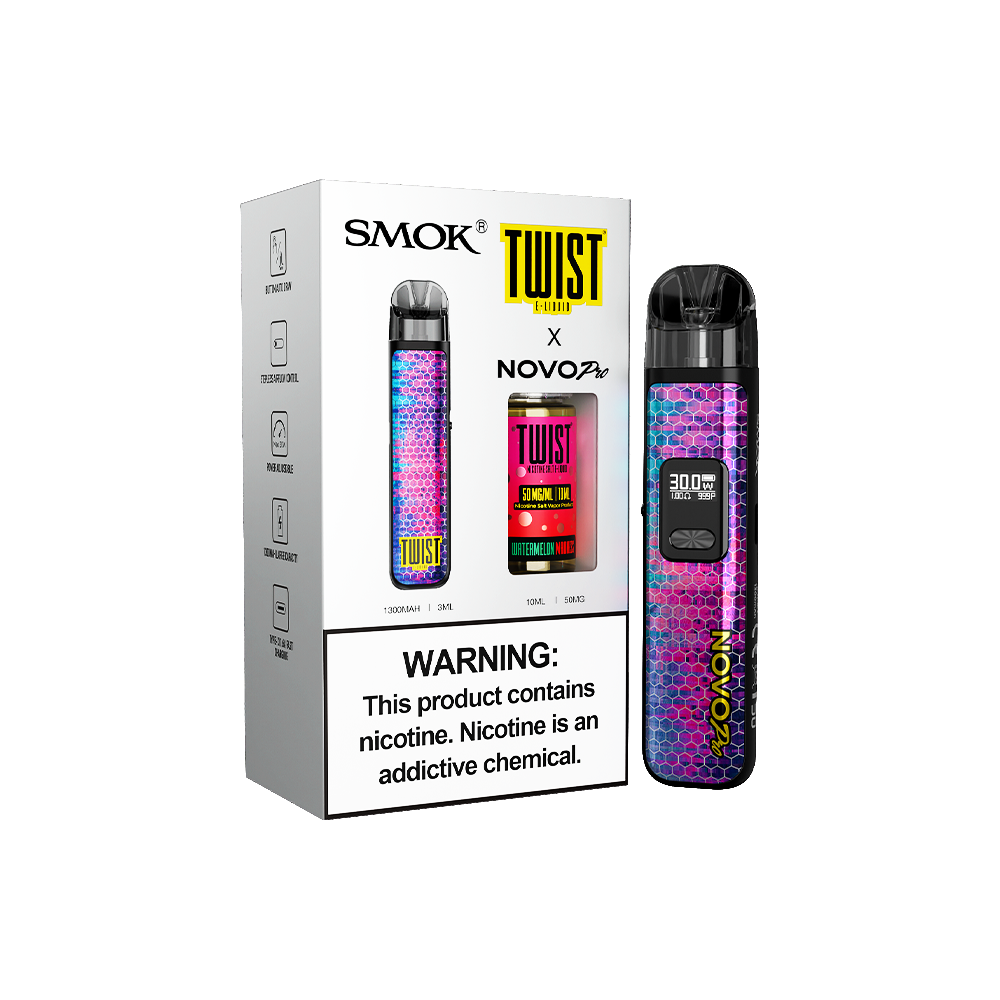 Collab Bundle – SMOK Novo Pro Device + Daddy’s Vapor 10mL Juice Color:  Purple - Flavor: Watermelon Madness