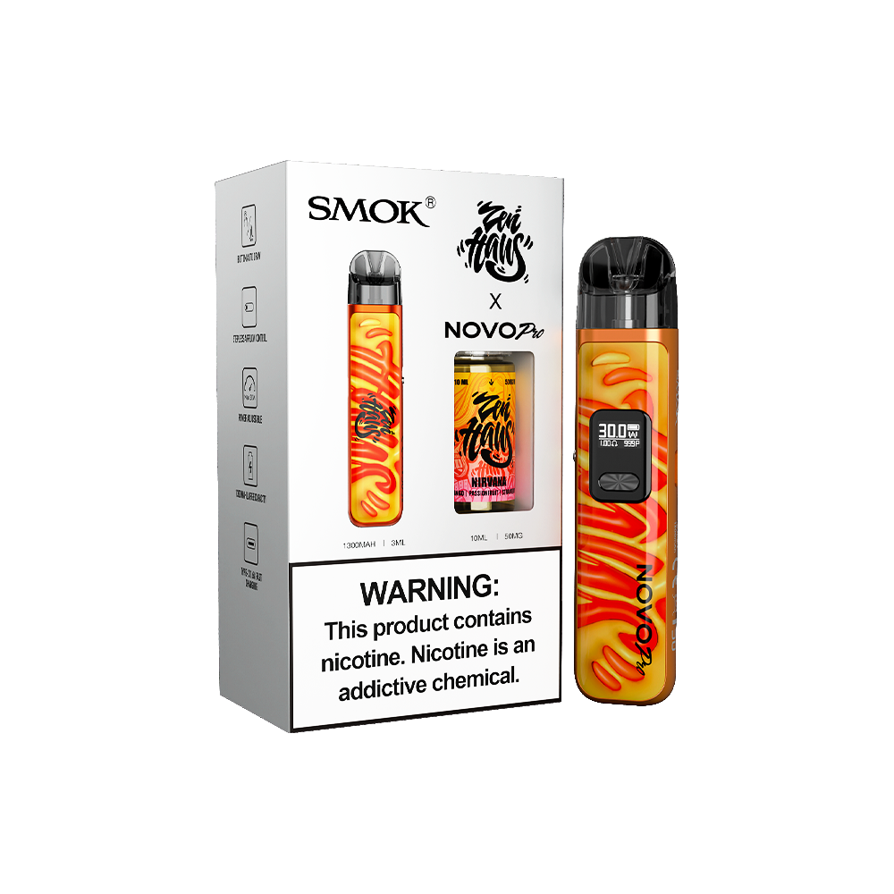 Collab Bundle – SMOK Novo Pro Device + Daddy’s Vapor 10mL Juice Color:  Zen Haus - Flavor: Nirvana