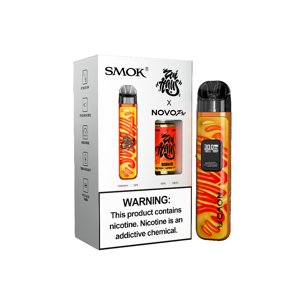 Collab Bundle – SMOK Novo Pro Device + Daddy’s Vapor 10mL Juice Color:  Zen Haus - Flavor: Rebirth