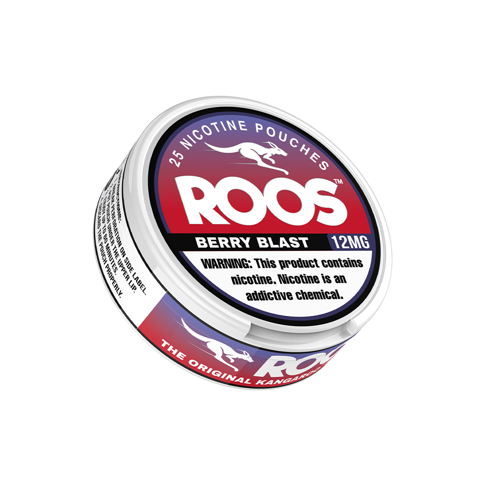 Roos Nicotine Pouches (25ct Can)(5-Can Pack) Berry Blast 12mg