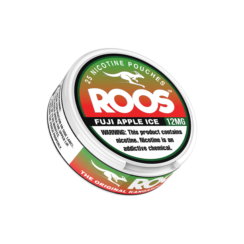 Roos Nicotine Pouches (25ct Can)(5-Can Pack) Fuji Apple Ice 12mg