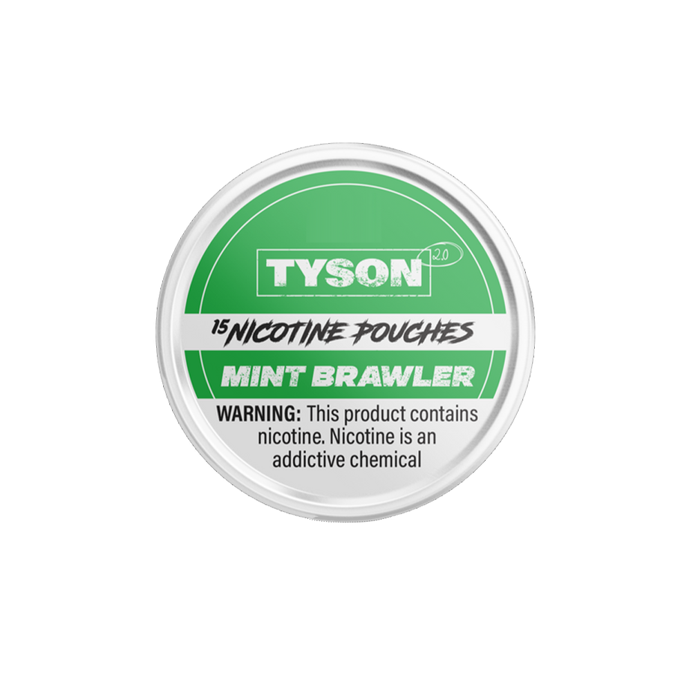 Tyson 2.0 Nicotine Pouches (15ct Can)(5-Can Pack) Mint Brawler 4mg