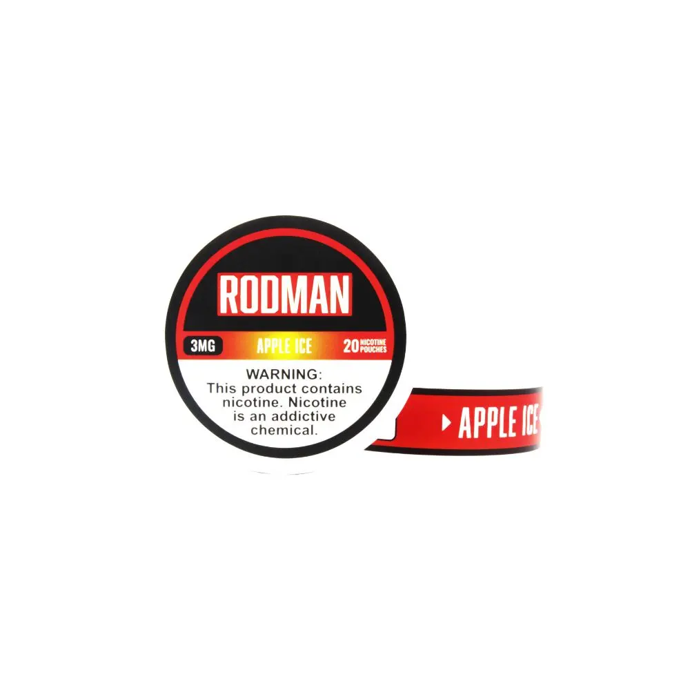 Rodman Nicotine Pouches (20ct Can)(5-Can Pack) Apple Ice 3mg