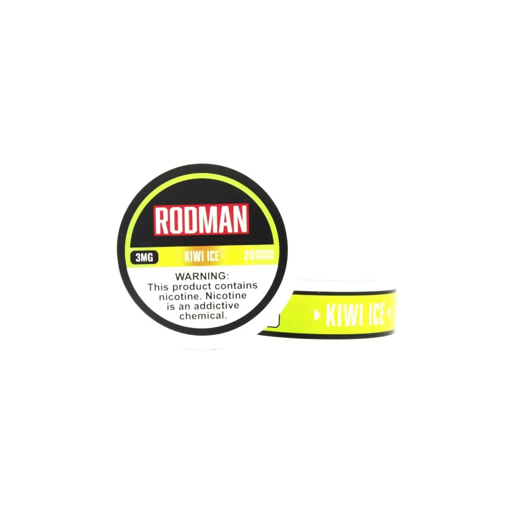 Rodman Nicotine Pouches (20ct Can)(5-Can Pack) Kiwi Ice 3mg