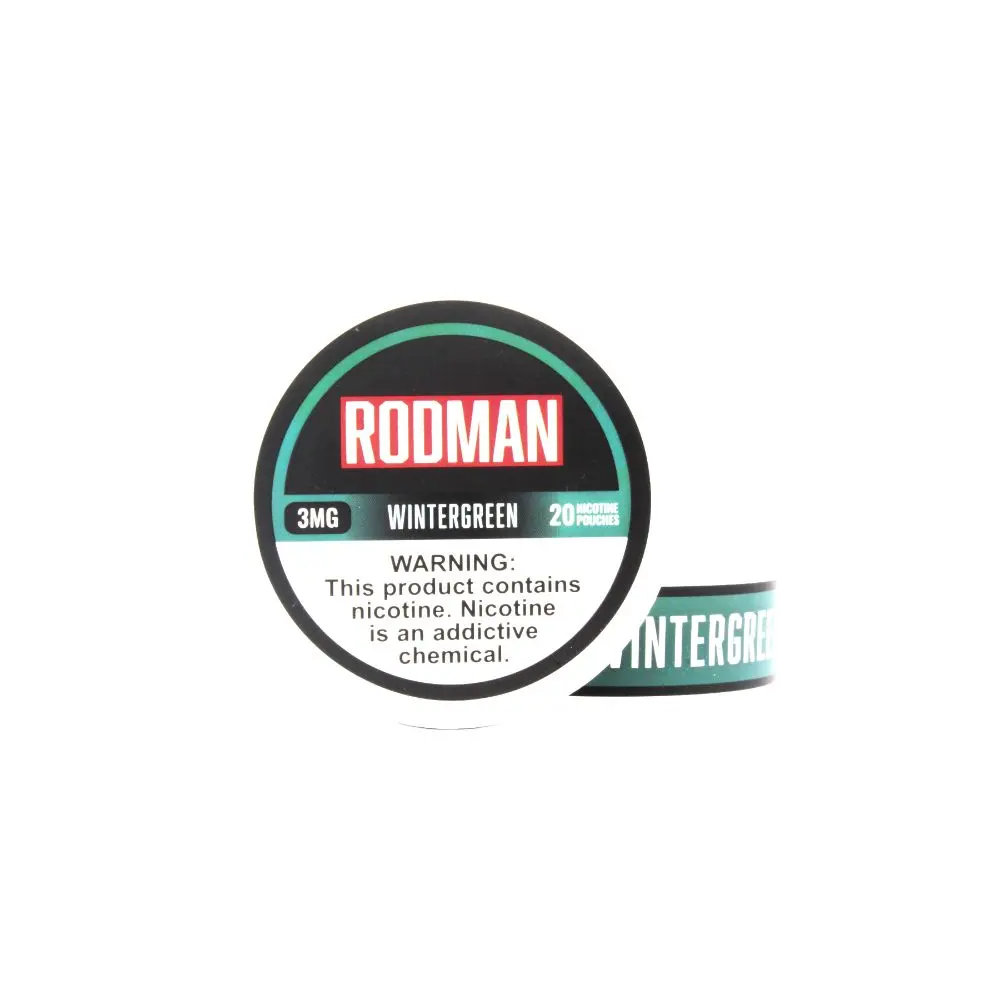 Rodman Nicotine Pouches (20ct Can)(5-Can Pack) Wintergreen 3mg