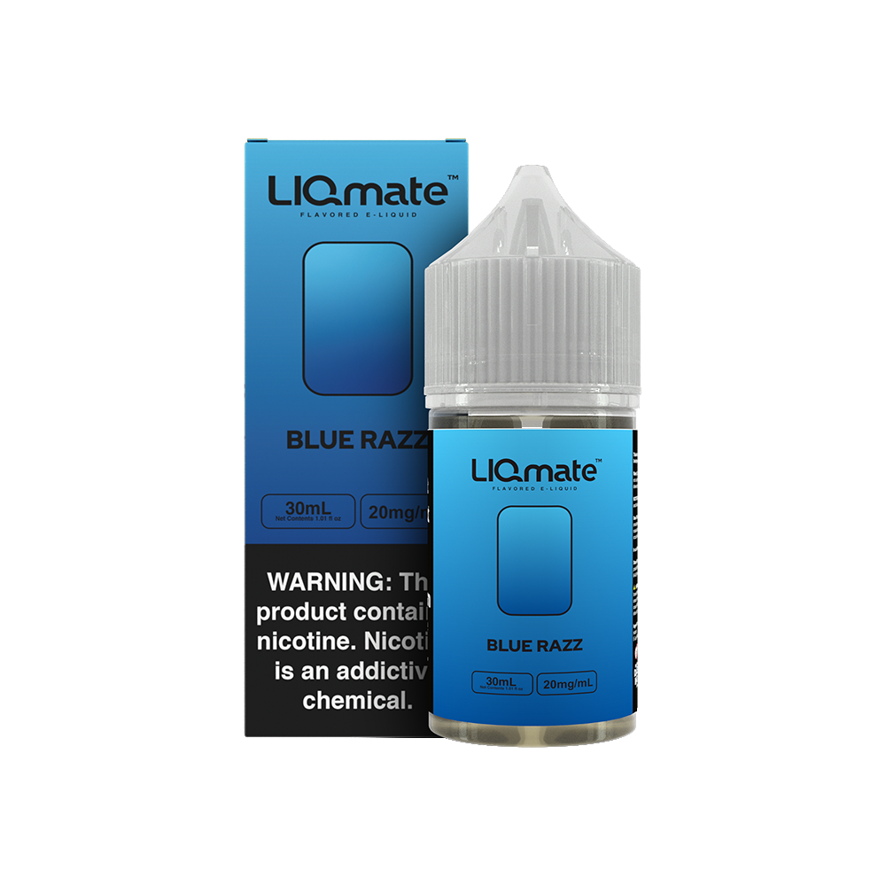 7Daze Blue Razz Liqmate Series 30mL Salt Nicotine Vape Juice 20mg bottle with packaging