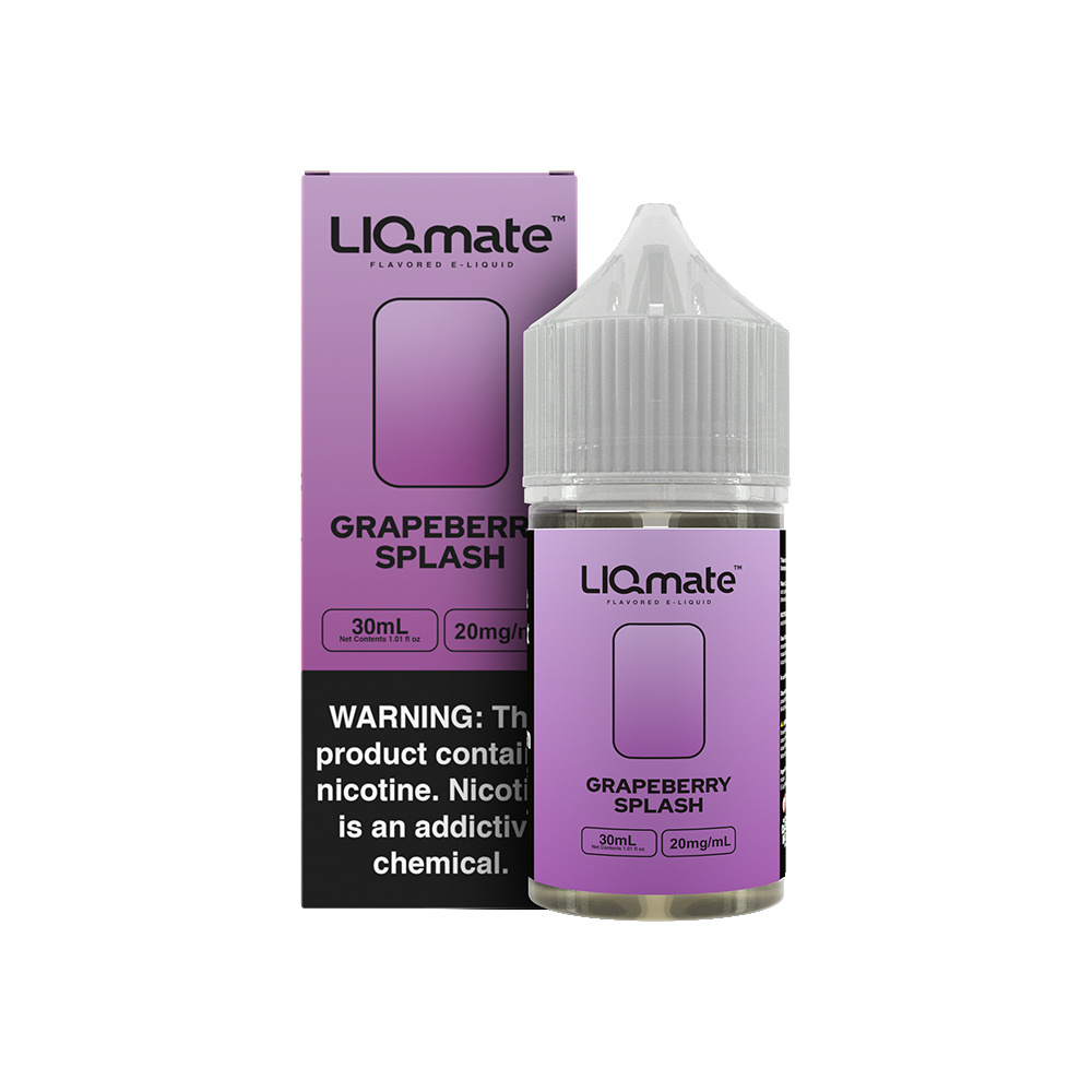 7Daze Grapeberry Splash Liqmate Series 30mL Salt Nicotine Vape Juice 20mg bottle with packaging