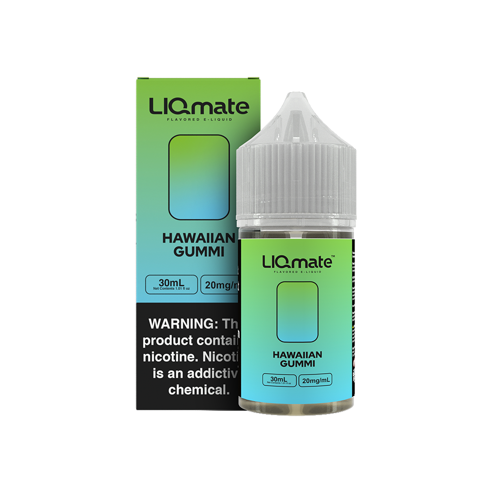 7Daze Hawaiian Gummi Liqmate Series 30mL Salt Nicotine Vape Juice 20mg bottle with packaging