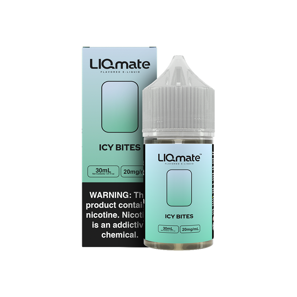 7Daze Icy Bites Liqmate Series 30mL Salt Nicotine Vape Juice 20mg bottle with packaging