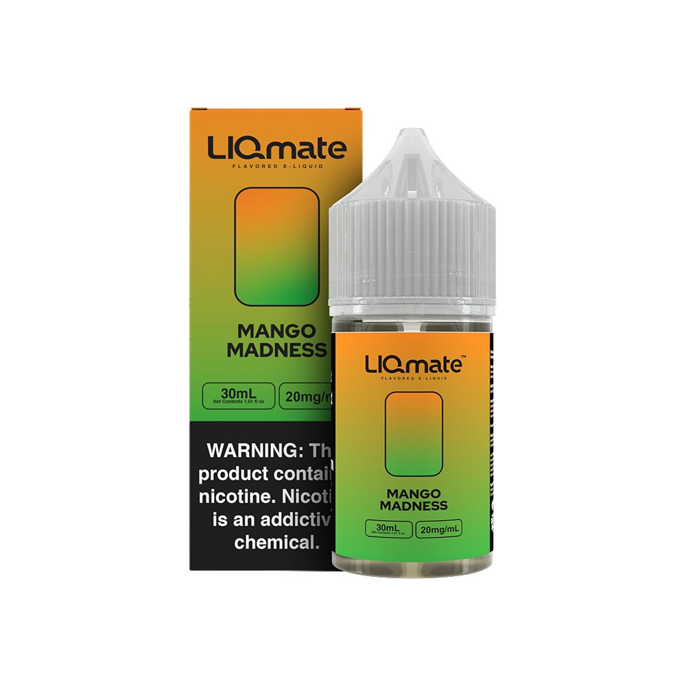 7Daze Mango Madness Liqmate Series 30mL Salt Nicotine Vape Juice 20mg bottle with packaging