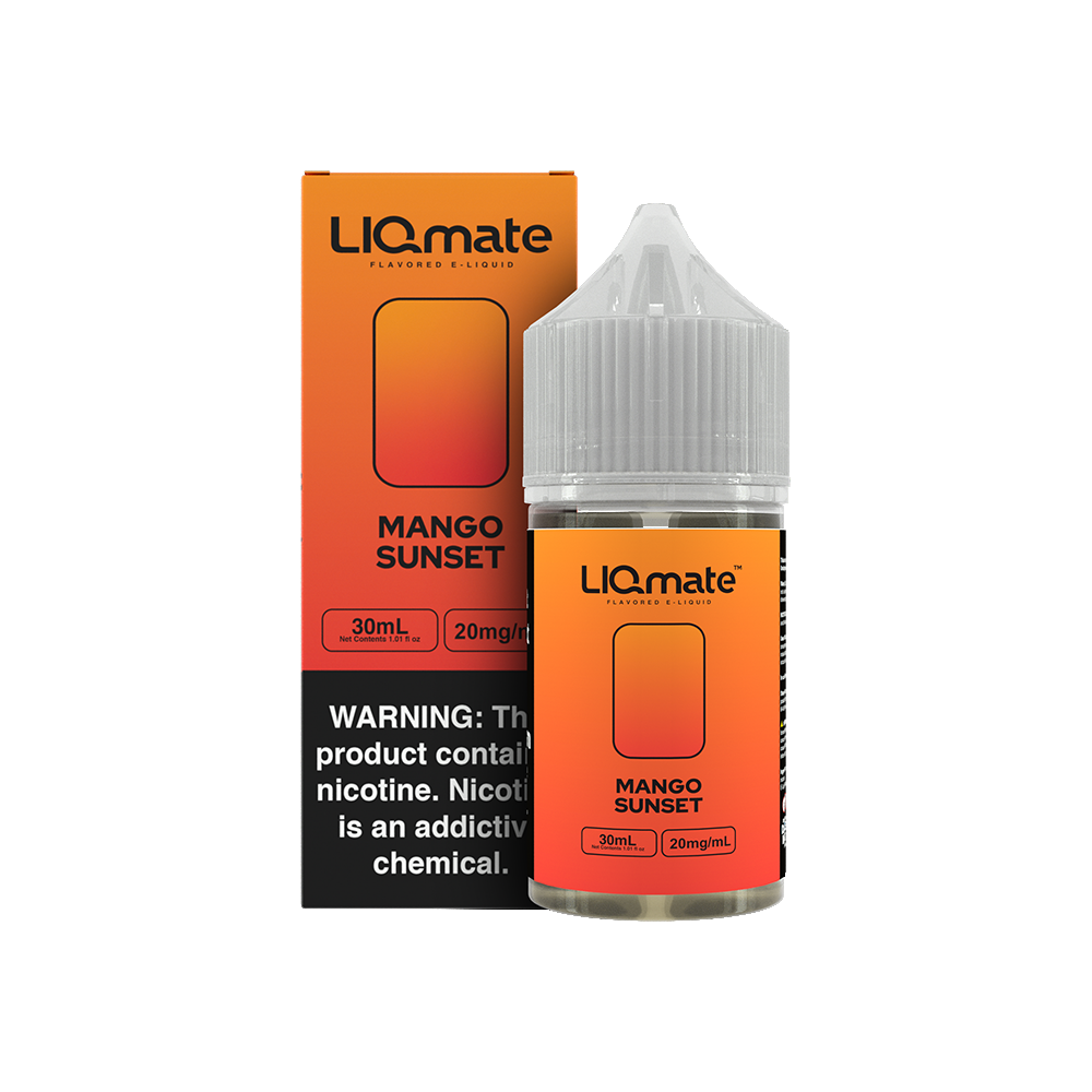 7Daze Mango Sunset Liqmate Series 30mL Salt Nicotine Vape Juice 20mg bottle with packaging