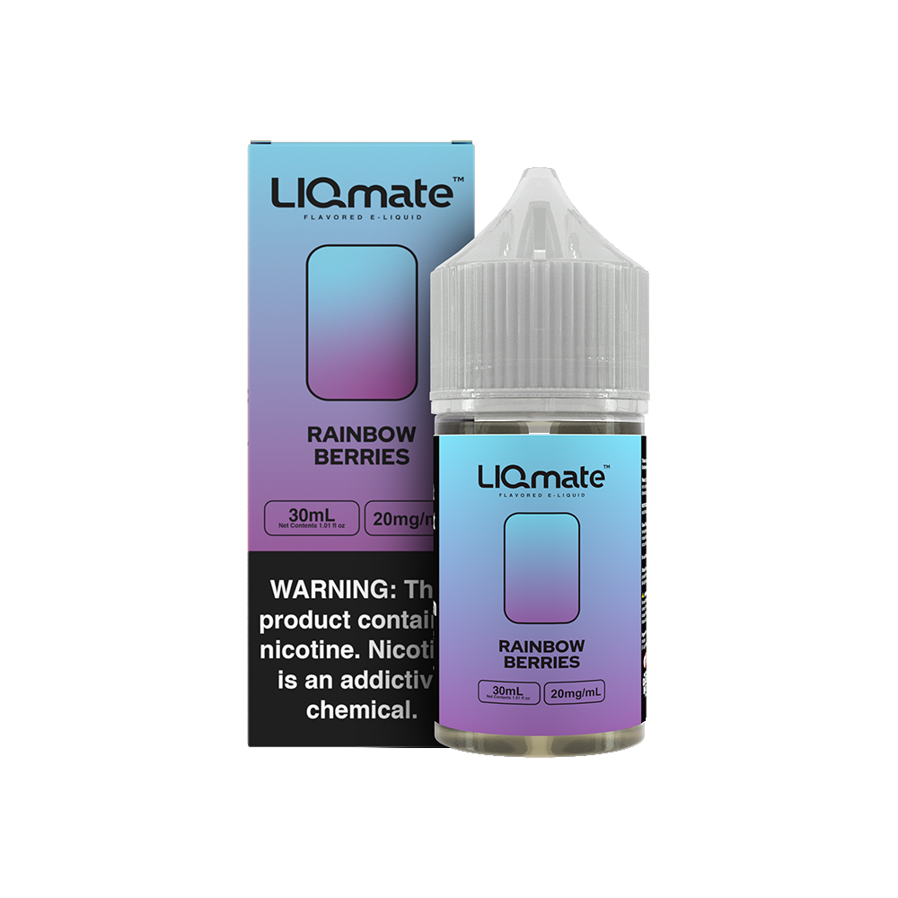 7Daze Rainbow Berries Liqmate Series 30mL Salt Nicotine Vape Juice 20mg bottle with packaging