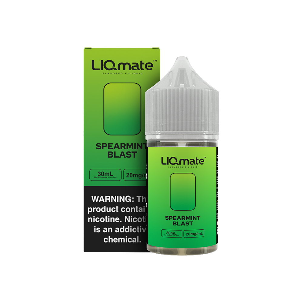  7Daze Spearmint Blast Liqmate Series 30mL Salt Nicotine Vape Juice 20mg bottle with packaging