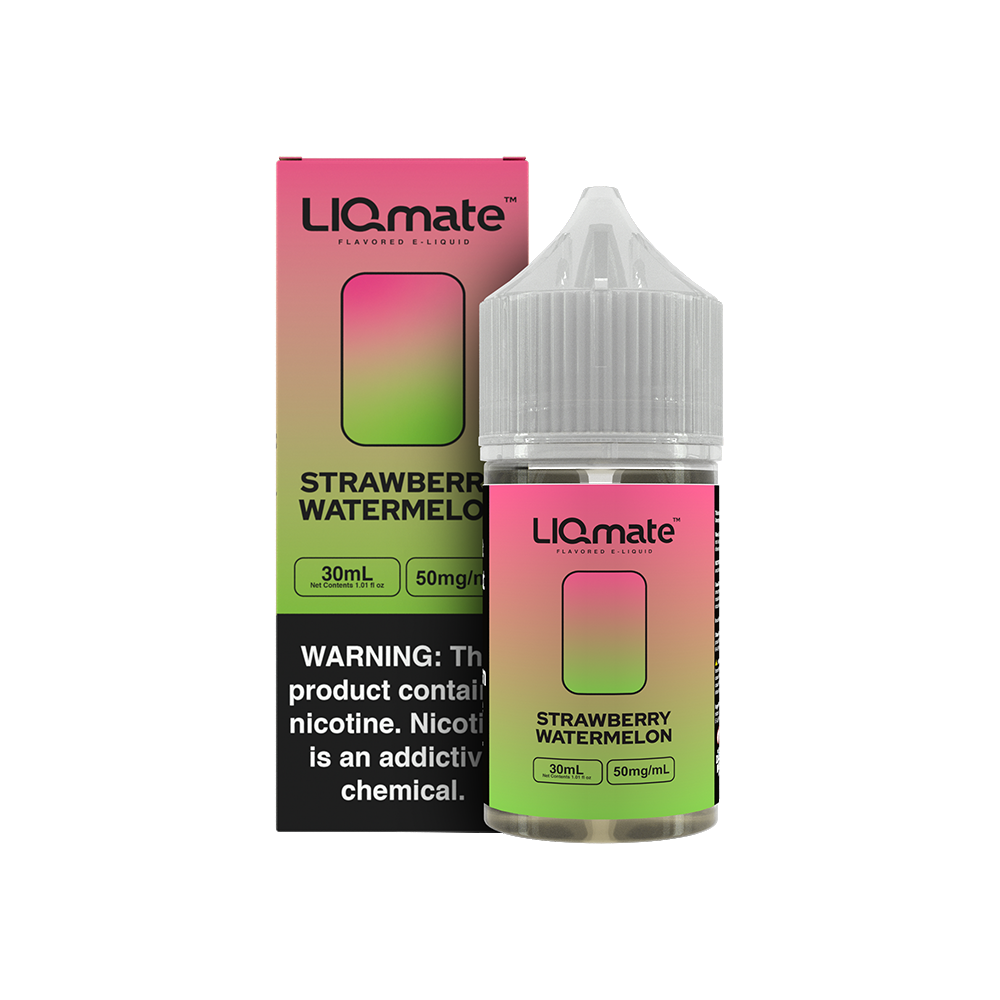 7Daze Strawberry Watermelon Liqmate Series 30mL Salt Nicotine Vape Juice 50mg bottle with packaging