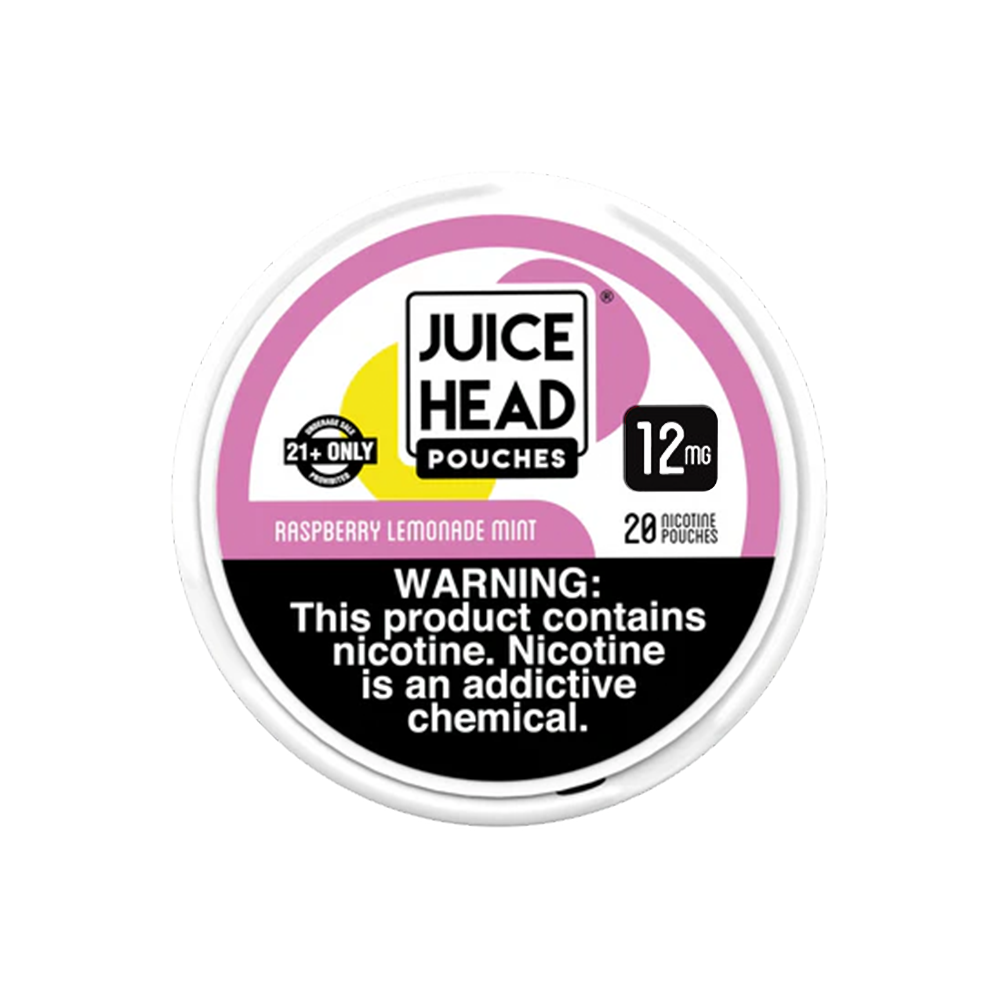 Juice Head Nicotine Pouch 6-12mg x20 Pouch (5 Pack) Raspberry Lemon Mint 12mg