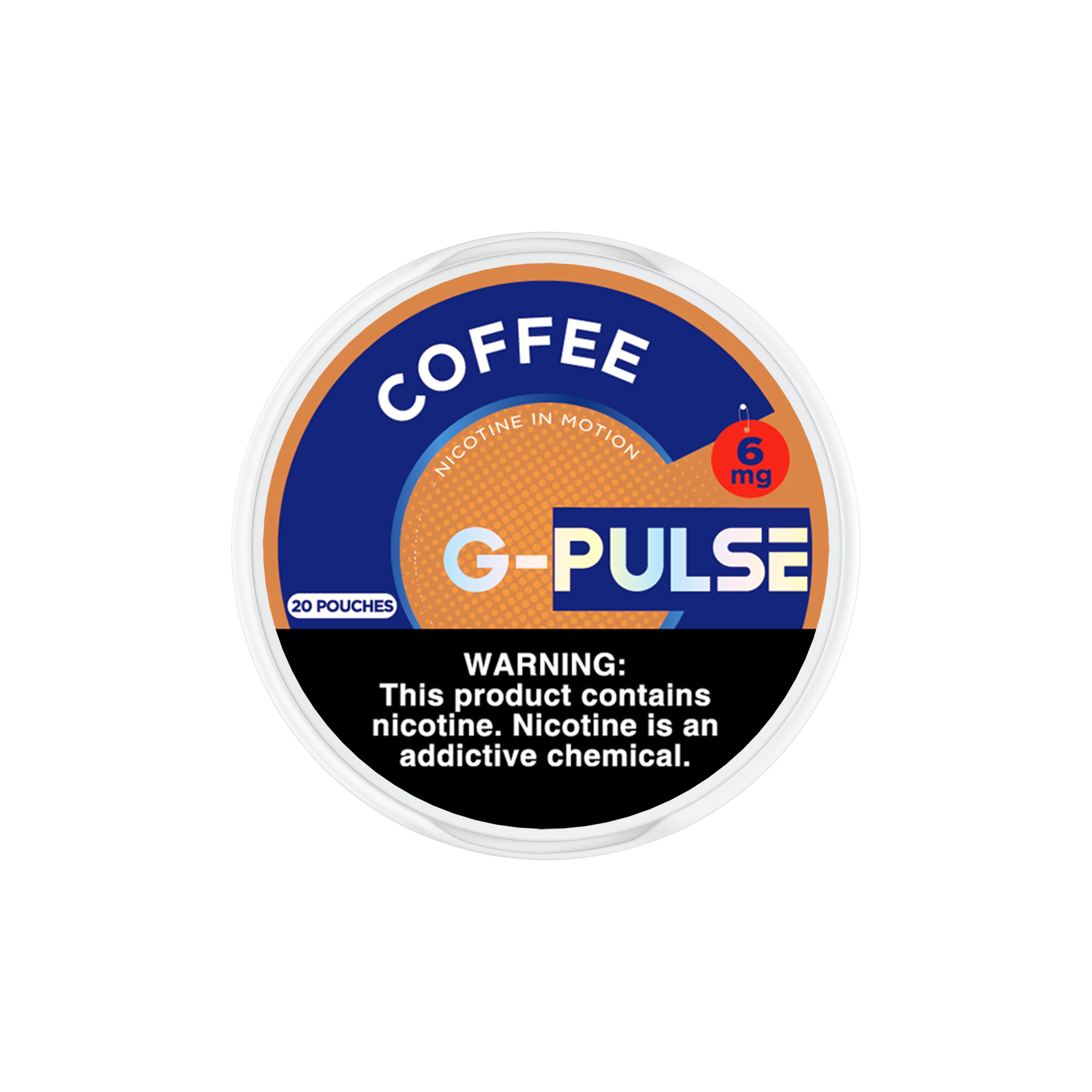 G Pulse Nicotine Pouches (20ct Can) 5pc Display Coffee