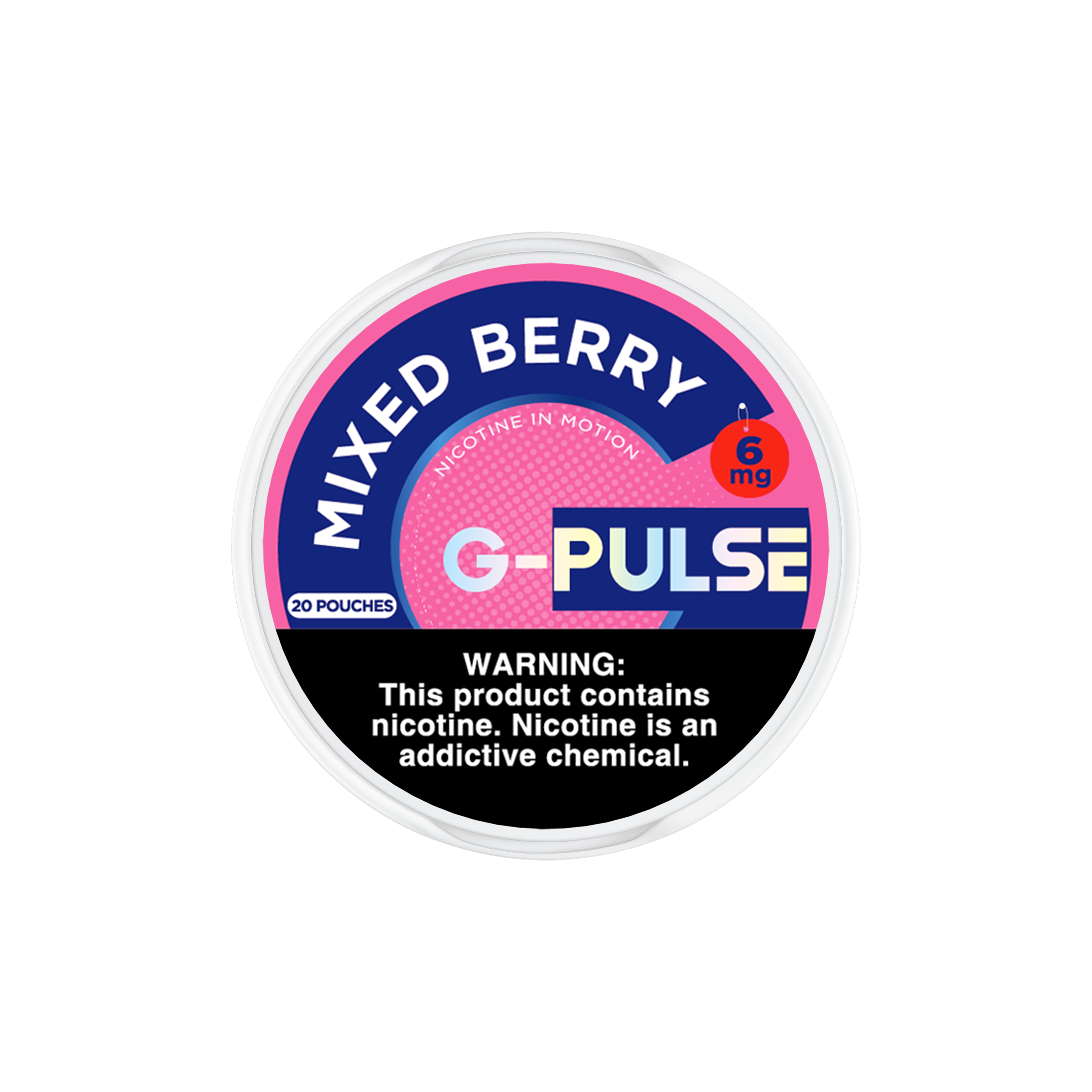 G Pulse Nicotine Pouches (20ct Can) 5pc Display Mixed Berry