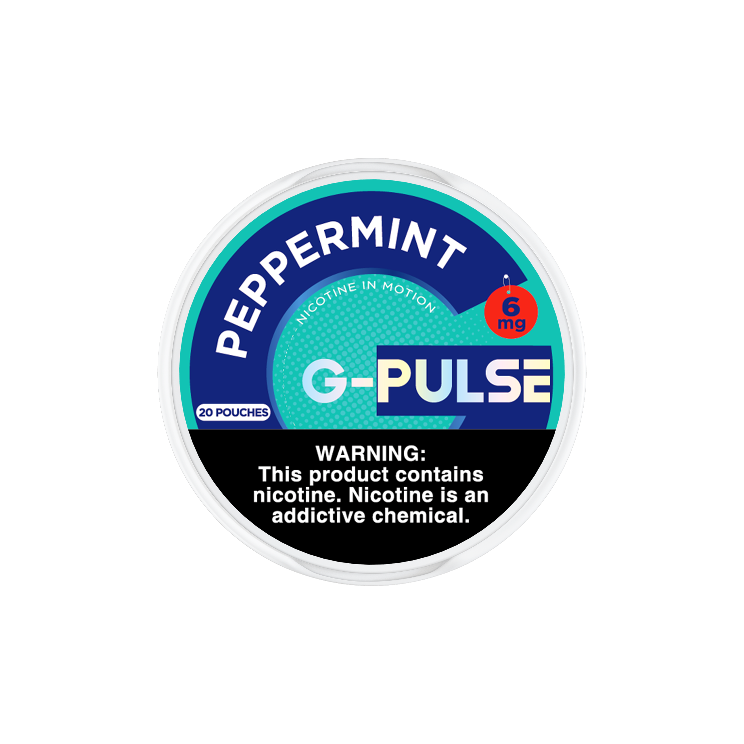 G Pulse Nicotine Pouches (20ct Can) 5pc Display Peppermint