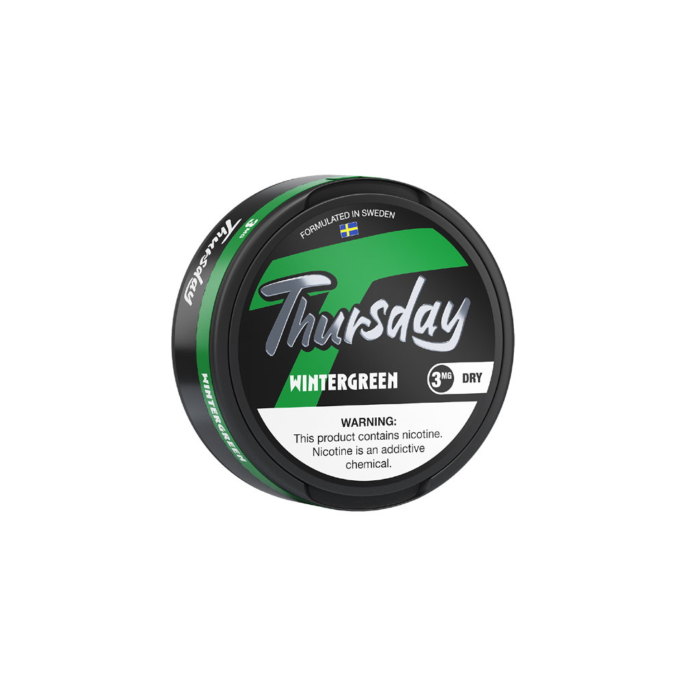 Thursday Dry Nicotine Pouches Wintergreen