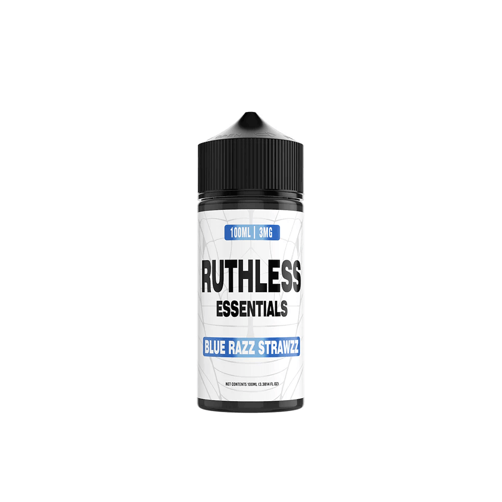 Blue Razz Strawzz Ruthless Essentials 100mL bottle