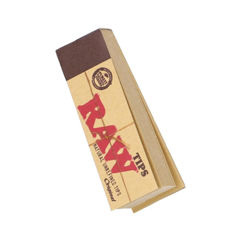 Raw* Rolling Tips Perforated Wide Tips (50-Pack) with packaging