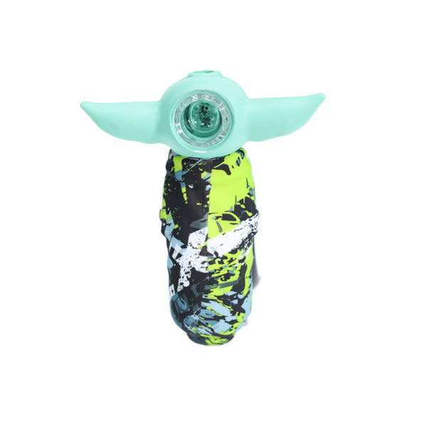 Non branded (Hand Pipe)SHP13 Baby Yoda Design Silicone Hand Pipe (SAS) back view