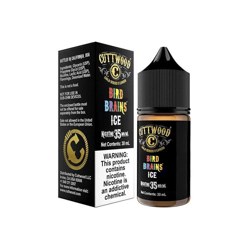Bird Brains On Ice Cuttwood Salts 30mL with packaging