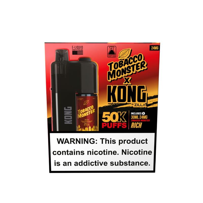 Zilla x Jam Monster Kong Disposable 48mg Rich with packaging
