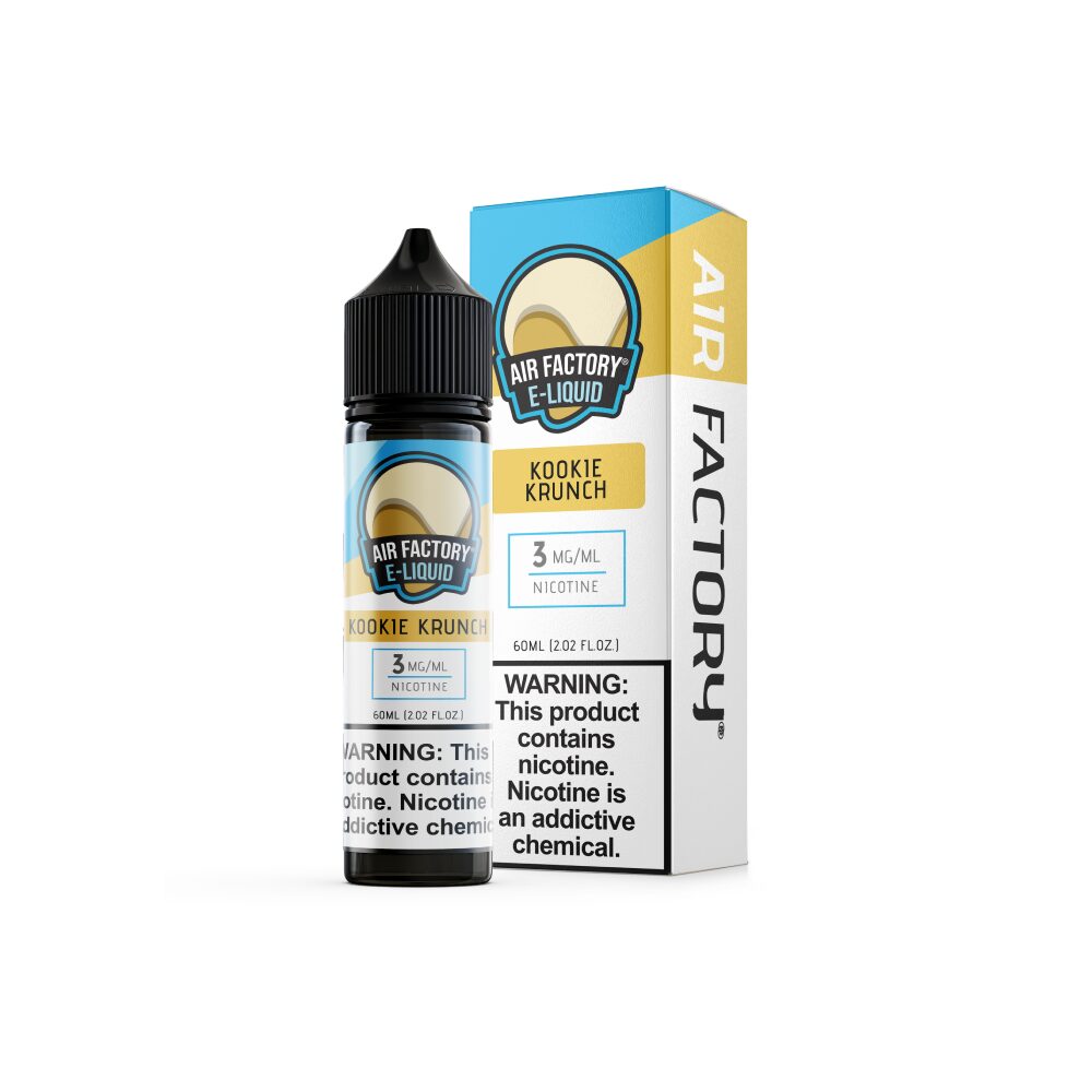 Kookie Krunch Air Factory 60mL 3mg bottle with packaging