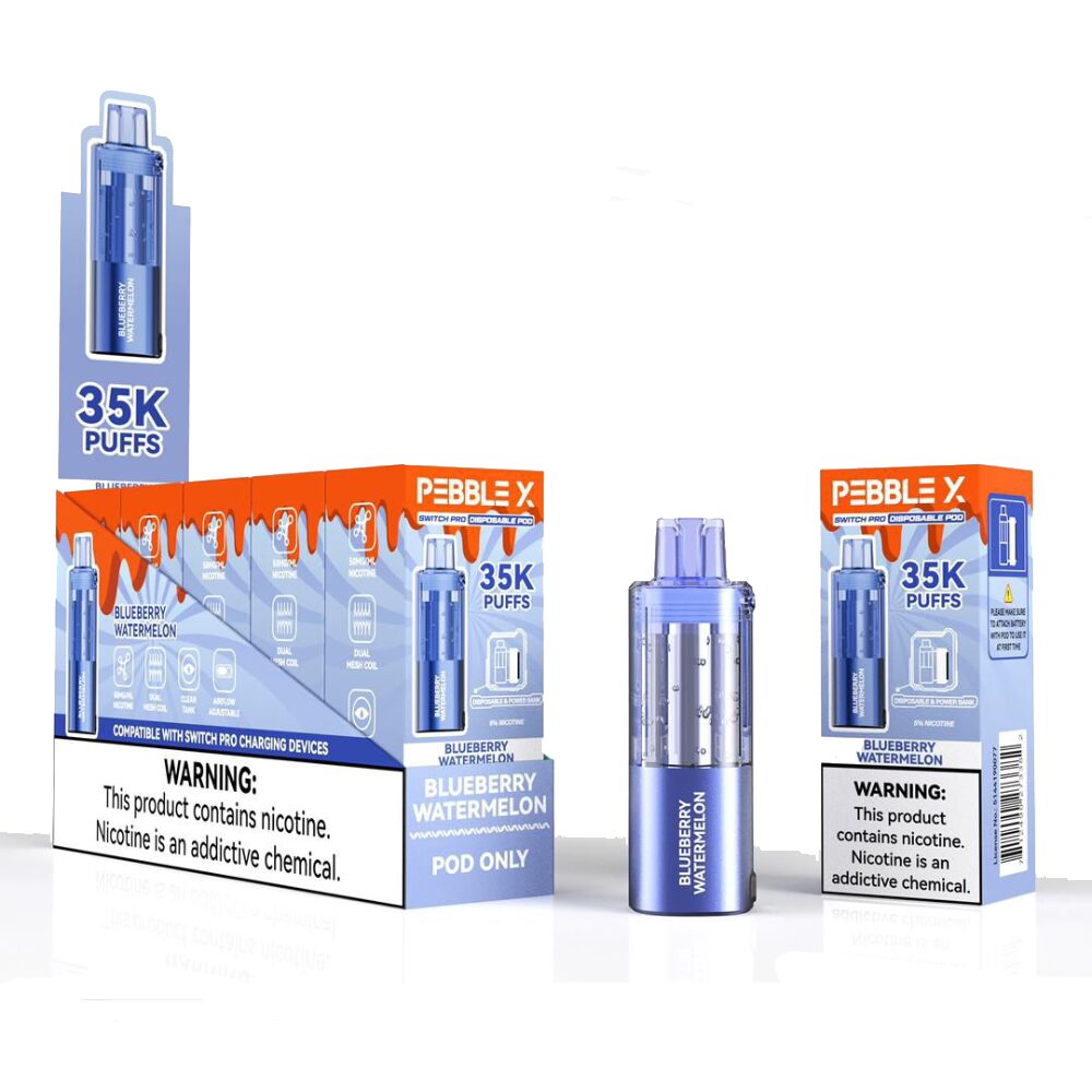 Pebble X Disposable Pod Blueberry Watermelon with packaging