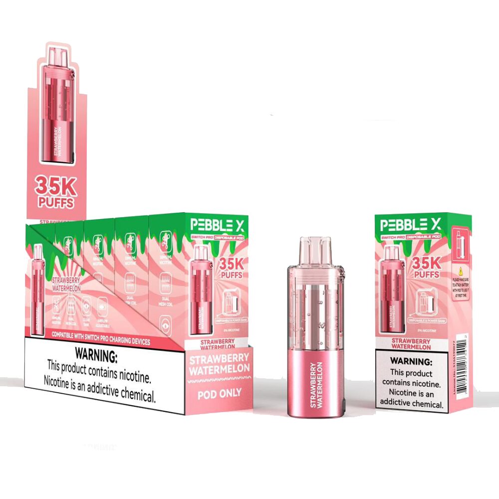 Pebble X Disposable Pod Strawberry Watermelon with packaging