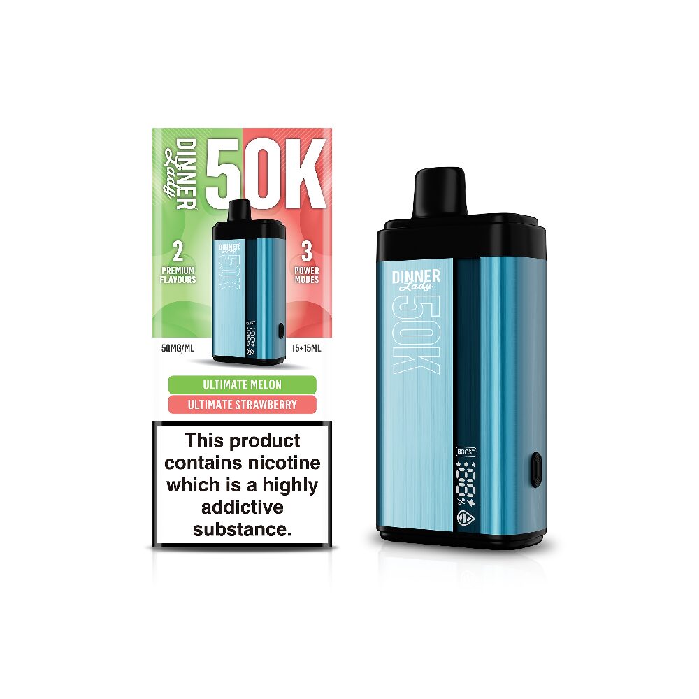 Dinner Lady Disposable Ultimate Melon + Ultimate Strawberry with packaging