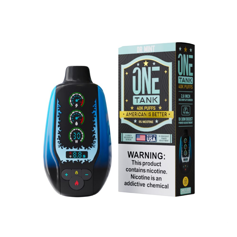 One Tank Disposable Dr Mint with packaging