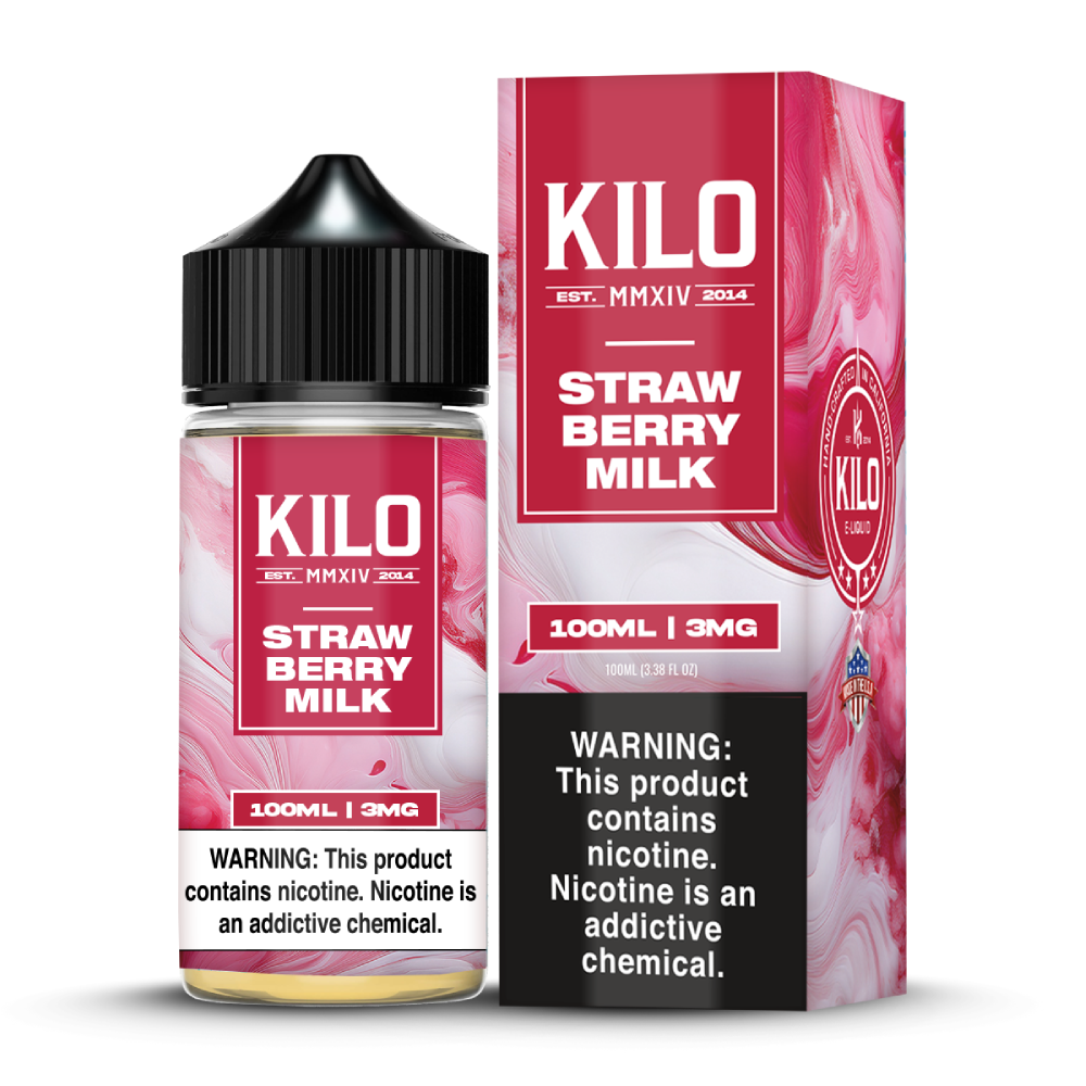 Strawberry Milk Kilo 100mL with packaging