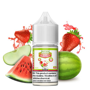 Strawberry Apple Watermelon Freeze by Pod Juice Salt 30mL Bottle With Background