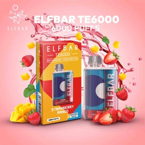 Elf Bar TE6000 Disposable Strawberry Mango with Packaging