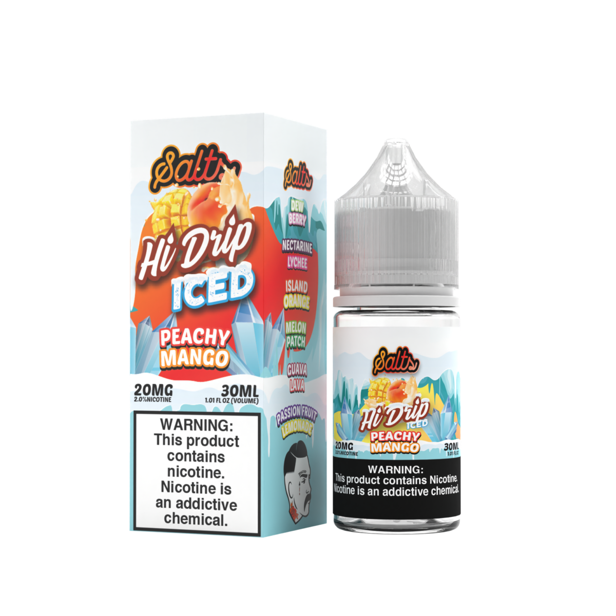 Peachy Mango Iced by Hi-Drip 20 mg Salts Series 30ml With Packaging