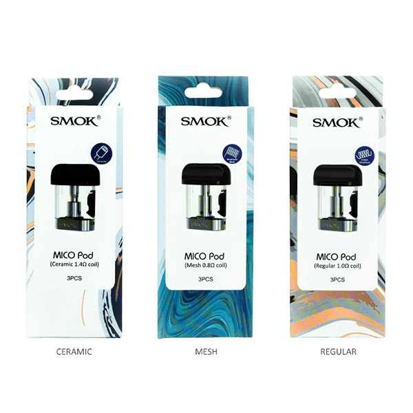 SMOK MICO Replacement Pod Cartridges (Pack of 3) Group photo