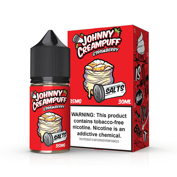 Strawberry by Tinted Brew – Johnny Creampuff TFN Salts Series 30mL with Packaging