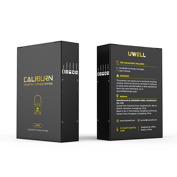 Uwell Caliburn G2 Replacement Pods Packaging