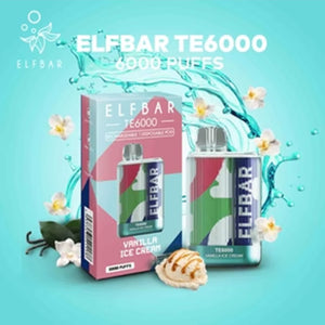 Elf Bar TE6000 Disposable Vanilla Ice Cream with Packaging