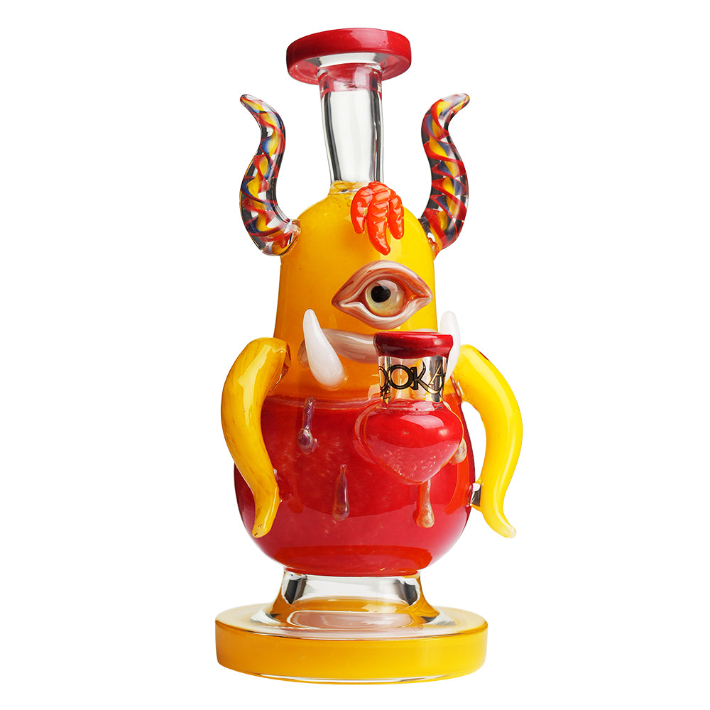 Lookah 8″ Mini One-eyed Big-bellied Monster Bong (WPC1205) Yellow with packaging