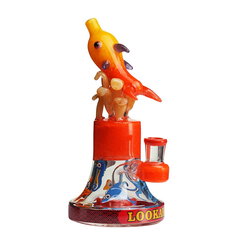 Lookah 9″ Cool Oceans World Artistic Dab Rig (WPC1206) Orange 