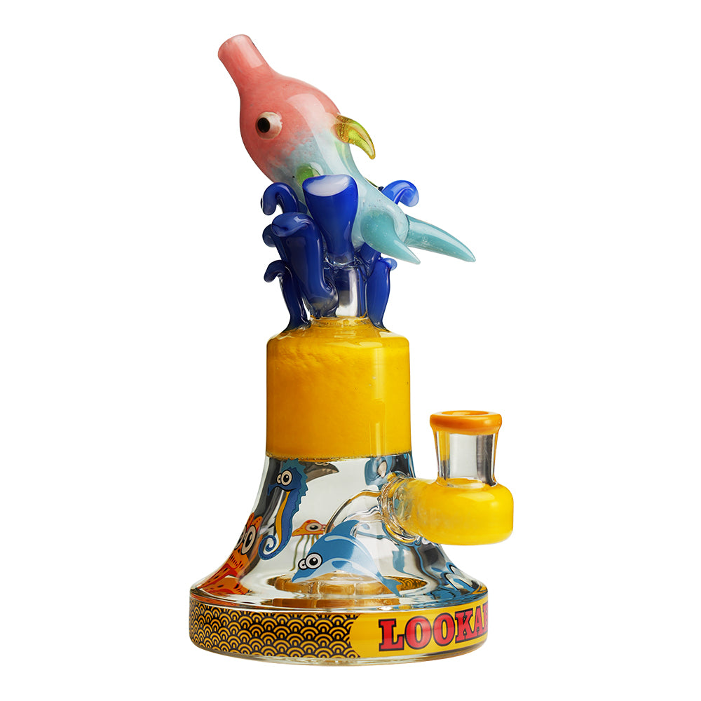 Lookah 9″ Cool Oceans World Artistic Dab Rig (WPC1206) Wathet Blue