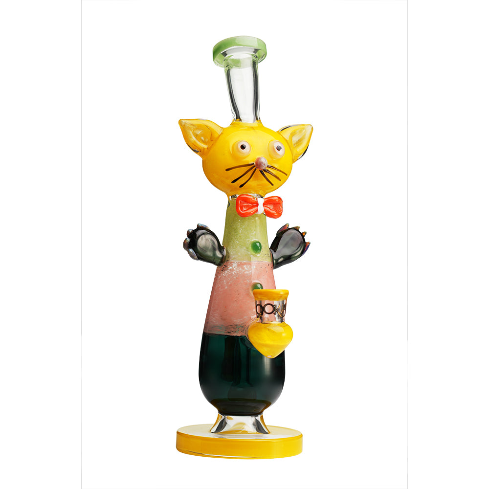 Lookah 12″ Cute Cat Gentleman Bong (WPC1207) Yellow